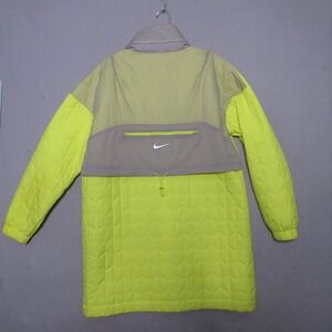Nike Sportswear NSW Jacket Women Small‎ Quilted Safety Yellow Oversized Snap